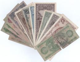 12db-os vegyes pengő bankjegy tétel + 1962. 10Ft kettészakadva T:VF,F, közte szép papírral, 10Ft Pr