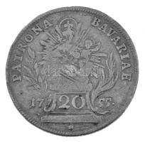 Német államok / Bajorország 1755. 20kr Ag "III. Miksa József" T:F forrasztásnyom
German s...