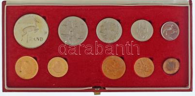 Dél-Afrika 1980. 1/2c bronz - 50c Ni (7xklf) + 1R Ag + 1R Au + 2R Au, dísztokos forgalmi szettben (A...
