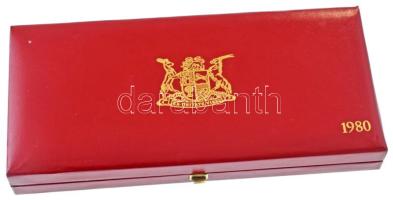 Dél-Afrika 1980. 1/2c bronz - 50c Ni (7xklf) + 1R Ag + 1R Au + 2R Au, dísztokos forgalmi szettben (A...