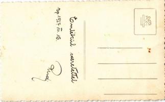 1937 Magyar katona műtermi fotója / Hungarian military, soldier. Studio Kis Sándor (Budapest) photo ...