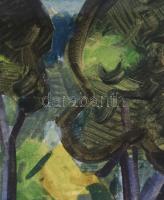 Nagybányai Nagy Zoltán (1904-1981): Táj. Akvarell, papír, jelzett. Üvegezett fakeretben. 36x60 cm