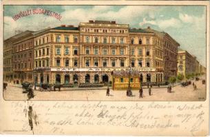 1902 Budapest VI. Oktogon, Café Abbazia kávéház. "Kosmos" litho s: Geiger (EK)