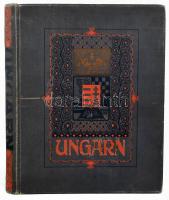 Kain, Albert: Ungarn. Im Auftrage des königlich Ungarischen Handelsministers herausgegeben von der Direktion der königlich Ungarischen Staatsbahnen. Unter Mitwirkung von Stefan Barsony, Julius Bodnar, Samuel Borovszky, Béla Erödi, Béla Gonda, Wilhelm Hanko, Ludwig Loczy, Theodor Novak, Willibald Semayer, Karl Siegmeth, Johann Sziklay, Ladislaus Toldy. Redigiert von - - . 700 Illustrationen und 1 Karte in 4 Farben. Stuttgart, 1911, Chr. Belser'sche Verlagsbuchhandlung, 400 p. + 1 (kihajtható, színes térkép, rajta a Szent Korona országaival) t. Második kiadás. Oldalszámozáson belül Erdélyi Mór udvari fotográfus 700 szövegközti felvételével, szecessziós fejezetkezdő tollrajzokkal rendkívül gazdagon illusztrált Magyarország-album. Keretdíszes oldalakkal. A felvételek többsége a dualizmus korának civilizációs haladását hirdeti, a dualizmus városképei, főterei, vasúti portréi mellett a magyarországi fürdőhelyeknek, illetve az alföldi magyar parasztéletnek, mint nemzeti karakterisztikumnak szentel fő figyelmet. Kiadói aranyozott, festett, szecessziós egészvászon-kötés, néhány kijáró lappal (7-8., ill. 227-230. oldalak), helyenként kissé sérült lapokkal, de többségében jó állapotban.