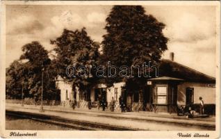 1935 Hidasnémeti, Vasútállomás, vasutasok (EK)