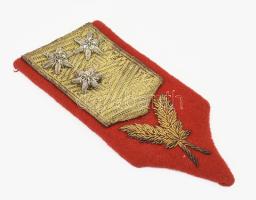 M. Kir. Honvédség, fegyvernemi tábornok / vezérezredes paroli, fél pár