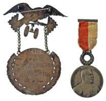 Ausztria 1920. "Súlyemelő tiszteletdíj" ezüstözött bronz súlyemelő díjérem díszítménnyel, ...