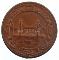 ~1850. Lánchíd bronz lemez bárca (31mm) T:VF