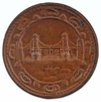 ~1850. Lánchíd bronz lemez bárca (31mm) T:VF