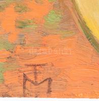 TM jelzéssel: Virág csendélet. Olaj, farost, 50x35 cm