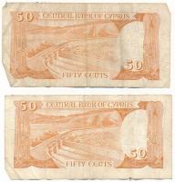 Ciprus 1988-1989. 50c (2xklf) T:F,VG
Cyprus 1988-1989. 5 Cents (2xdiff) C:F,VG