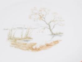 Vintage Bavaria őszi tájkép mintás 6 személyes reggeliző szett, csészék alátéttel és desszertes tány...