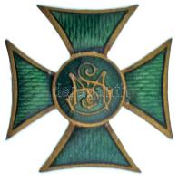 DN "SM" zománcozott, bronz jelvény T:AU