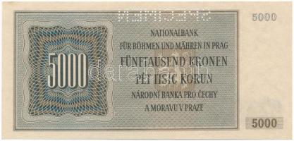 Német Harmadik Birodalom / Cseh-Morva Protektorátus 1944. 5000K "S.22 A 016736", "SPE...