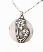 Ezüst (Ag) venezianer nyaklánc h: 40 cm, Mária medállal, jelzett, 8,9g