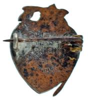 1930. "ÓILE" zománcozott bronz keresztény egyesületi jelvény "JEROUSCHEK BPEST SEMMEL...