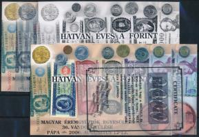 2006 Hatvan éves a forint emlékív garnitúra + tanúsítvány