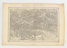 Rozsnyó, Gölnicbánya környéke katonai térkép 45x32 cm