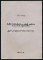 Áron Péter: Erdély történelmi tájneveinek adattára és népeinek tájszemlélete. Debrecen, 1981, Kossuth Lajos Tudományegyetem, 101-132 p. Magyar és német nyelven. Kiadói papírkötés, kissé koszos borítóval.