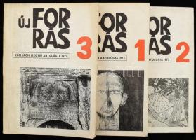 1972 Új forrás Komárom megyei antológia 1-3. kötet, gazdag képanyaggal.
