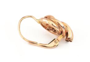 Arany (Au) bordázott fülbevaló pár, 14k, jelzett, 3,3g