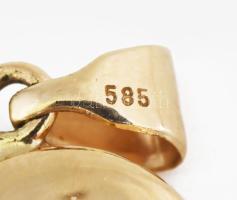 Arany (Au) nyitható szív alakú medál, 14k, jelzett, 5,4g