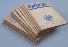 1941-1944 A Dunántúli Szemle 12 db száma + 1 db 1937-es Pannonhalmi szemle folyóirat.