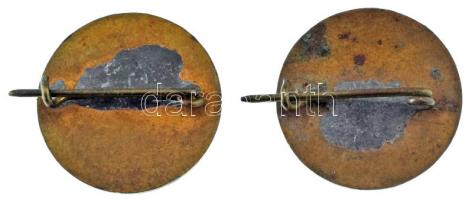 ~1950. "ÁFOSZ" zománcozott bronz jelvény (2db) T:AU,XF