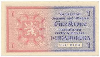 Német Harmadik Birodalom / Cseh-Morva Protektorátus 1940. 1K "B 010" T:UNC,AU German Third...