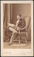 cca 1860 Alexandre Colonna-Walewski (1810-1868) gróf, lengyel-francia politikus, diplomata portréja, vizitkártya André Disdéri párizsi műterméből, 10,5x6 cm // cca 1860 Alexandre Colonna-Walewski (1810-1868) Polish-French politician, diplomat, Count of the Empire, cdv photo from the studio of André Disdéri in Paris, 10.5x6 cm
