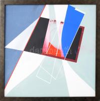 Koppány Attila (1947-): "Abstract", 2023-24. Akril, vászon. Jelzett a hátoldalán. Fakeretben. 50x50 cm.