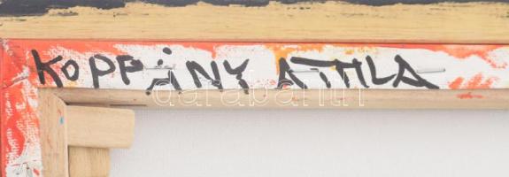 Koppány Attila (1947-): "Hommage a Lossonczy Tamás", 2024. Akril, vászon. Jelzett a hátold...