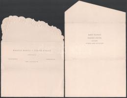 cca 1897-1910 4 db meghívó, közte szecessziós grafikával illusztrált