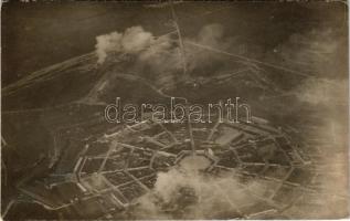 Palmanova, első világháborús katonai célú légifotó, reneszánsz csillagerőd / WWI military aerial photo, star fortress. photo