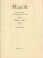Missale. Az Országos Széchényi Könyvtár Cod. Lat. 221. jelzetű Úti misekönyvének hasonmása. (Számozo...