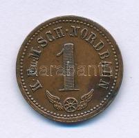 Ausztria / Szilézia DN "Nordbahn" 1h bronz vasúti zseton T:F, lakkozott Austria / Silezia ND "K. F. u M. Sch. Nordbahn" 1 Heller bronze Railway jeton C:F, lacquered