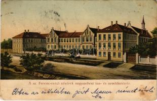 1909 Nagyszeben, Hermannstadt, Sibiu; A Szent Ferenc-rendi nővérek tan- és nevelőintézete / boarding school (fl)