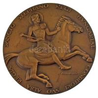 Madarassy Walter (1909-1994) 1938. "Székesfehérvári Szent István" kétoldalas bronz emlékérem. "SANCTO STEPHANO REGI HVNGARIAE - CONDITORI SVO ALBA REGIA / 1038-1938" (76mm) T:AU