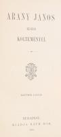 Arany János összes munkái 3 kötete (I., III.,V. köt.) Bp., 1883 - 1884., Ráth Mór. Korabeli aranyozo...