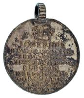 Habsburg Monarchia 1764. "II. József frankfurti koronázása" Ag zseton. "IOSEPHUS - HVNG BOHEM ETC - PRINC HERED - ARCHID AVSTR ETC - ELECTVS - IN REGEM ROM - CORONATVS - FRANC 3 APR - 1764 / VIRTVTE ET EXEMPLO" Alkotó: Giuseppe Antonio Toda (4,22g/24mm) T:XF,VF füllel, patina / Habsburg Monarchy 1764. "Coronation of Josef II in Frankfurt" Ag token. Maker: Giuseppe Antonio Toda (4,24g/24mm) C:XF,VF with ear, patina