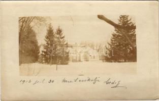 1916 Kápolnásnyék, Halász kastély télen. photo (EK)