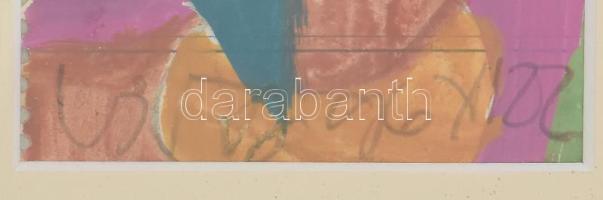 Csepeli Németh Miklós (1934-2012): Virág, 1996. Akvarell, papír, jelzett, üvegezett keretben. 24×7,5...