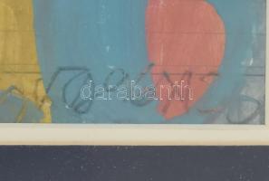 Csepeli Németh Miklós (1934-2012): Csendélet, 1996. Akvarell, papír, jelzett, üvegezett keretben. 23...