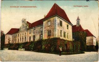 1917 Muraszombat, Murska Sobota; Gróf Szapáry kastély. Balkányi Ernő kiadása / castle (EB)