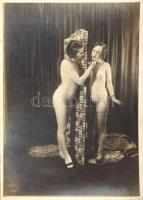 cca 1930, Erotikus művészfotó, 18x13 cm