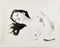 Erotikus művészfotó, hullámos, 21,5x18 cm