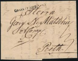1837 Bélyeg előtti portós levél "CRONSTADT" - Pest