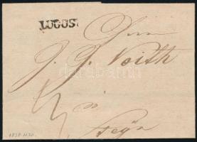 1838 Bélyeg előtti portós levél luxus "LUGOS" bélyegzéssel Steyrbe