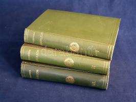 Fournier, [August] Ágoston:  I. Napoleon életrajza. I-III. kötet. A harmadik javított kiadást fordította Supka Géza. Átnézte: Ujházy László. I. kötet: Napoleon születésétől Fracziaországon való egyeduralmának megalapításáig. II. kötet: Napoleon küzdelme a világuralomért. III. kötet: A népek ébredése és Napoleon életalkonya. Budapest, 1916-1920. Magyar Tudományos Akadémia (Hornyánszky Viktor ny.) [4] + 406 + [2] p.; [4] + 431 + [1] p.; [4] + 507 + [1] p. Egyetlen magyar kiadás. August Fournier (1850-1920) osztrák történész, bécsi, majd prágai egyetemi tanár. Olvasmányos stílusban megírt, háromkötetes Napóleon-életrajza eredeti nyelven először 1886-1889-ben jelent meg, "Napoleon I. Eine Biographie" címmel. (A Magyar Tudományos Akadémia könyvkiadó-vállalata.) Egységes, aranyozott gerincű, vaknyomásos kiadói félvászon kötésben (Müller György, Budapest). Jó példány.