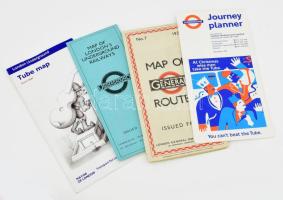 1930-2009 4 db London metrótérkép